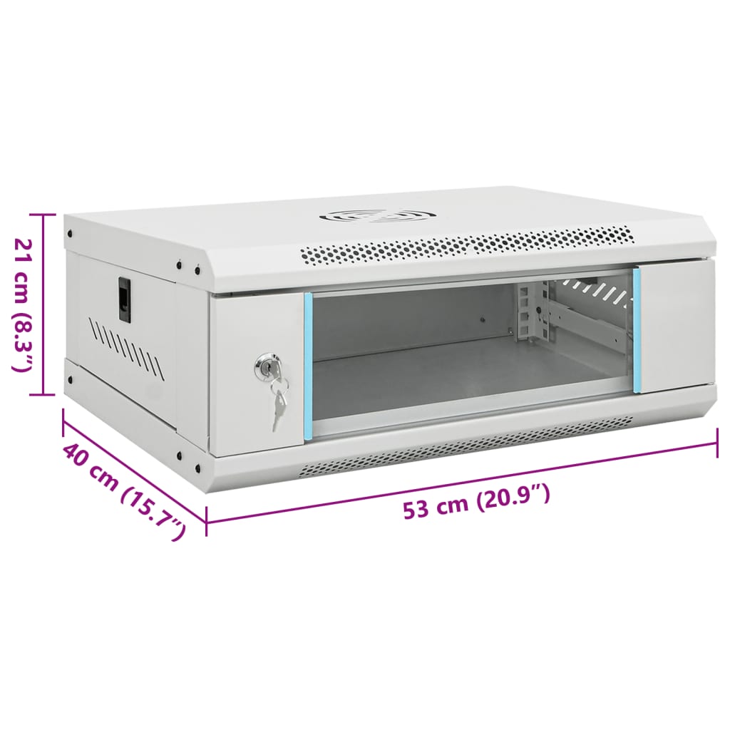 4U Wall Mounted Network Cabinet 19" IP20 53x40x21 cm