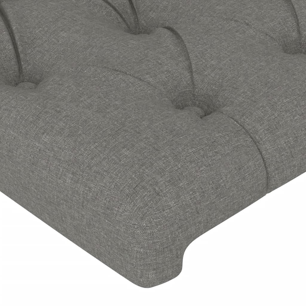 Bed Frame without Mattress Dark Grey 107x203 cm King Single Size Fabric