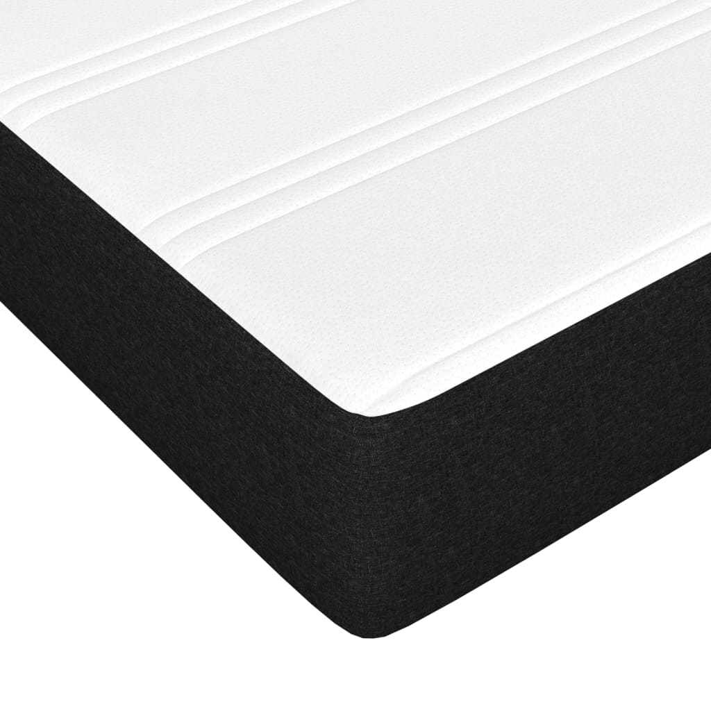 Box Spring Bed with Mattress Black 137x190 cm Full Fabric