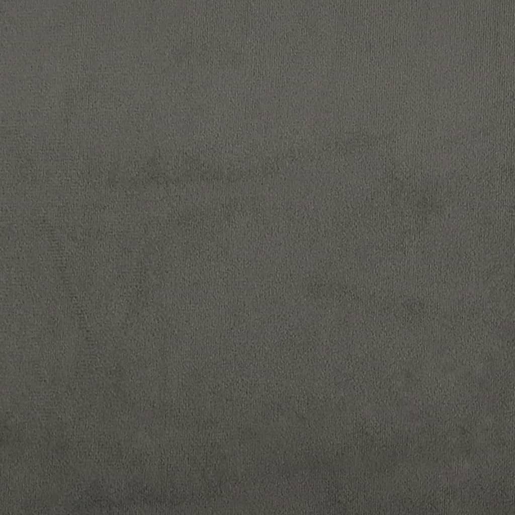 Box Spring Bed with Mattress Dark Grey 106x203 cm King Single Size Velvet