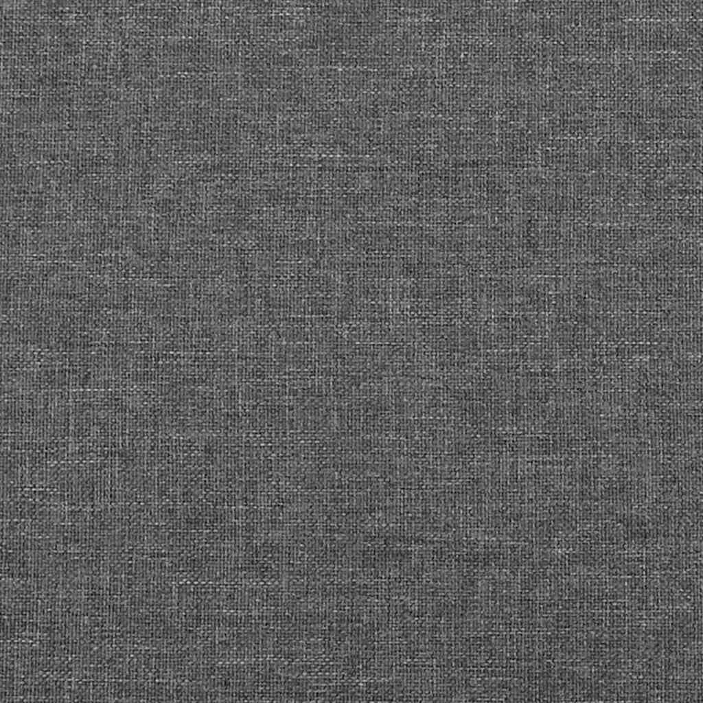 Box Spring Bed with Mattress&LED Dark Grey 137x190 cm Full Fabric