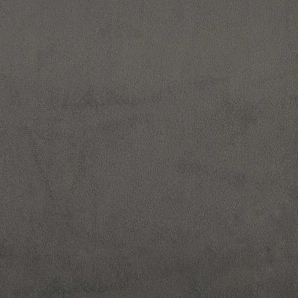 Box Spring Bed with Mattress&LED Dark Grey 107x203 cm King Single Size Velvet