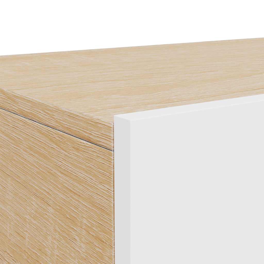 TV Cabinet with LED Lights White 60x35x15.5 cm