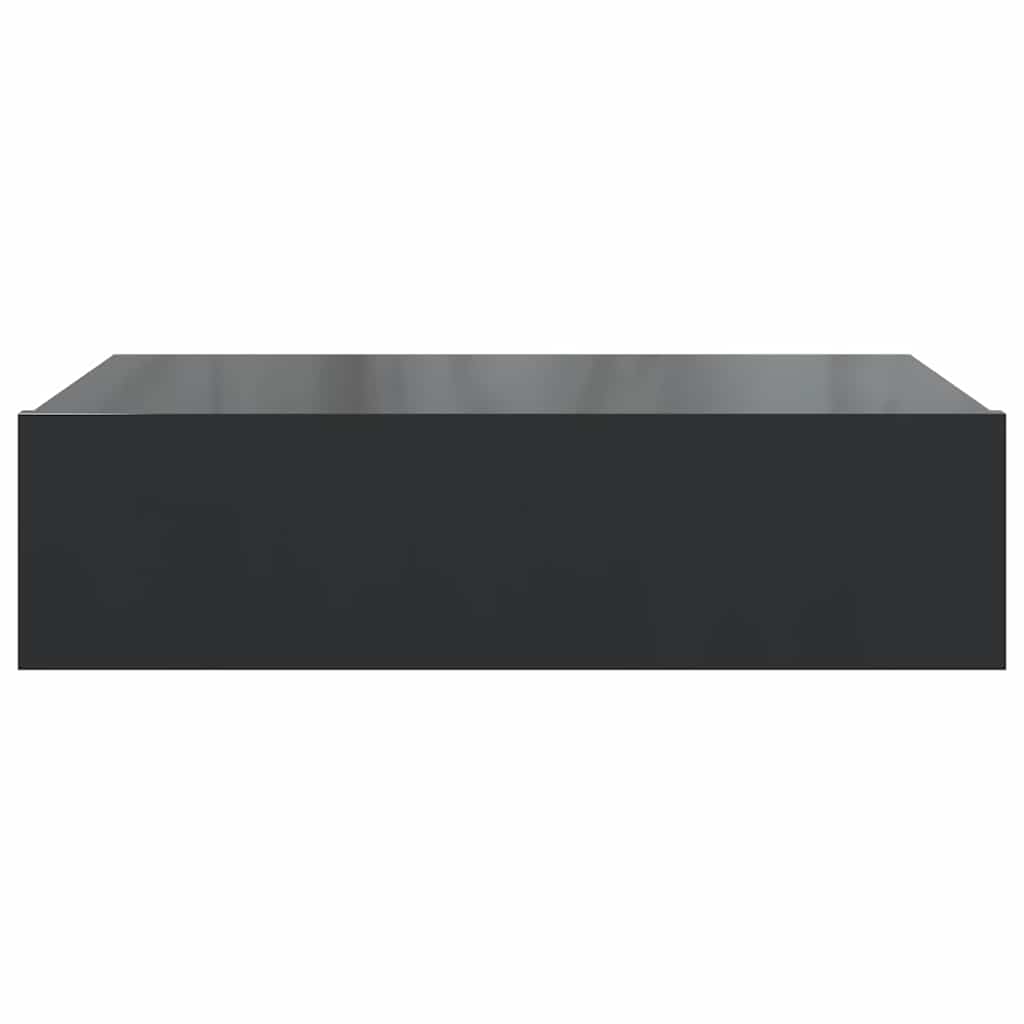 TV Cabinet with LED Lights Gloss Black 60x35x15.5 cm