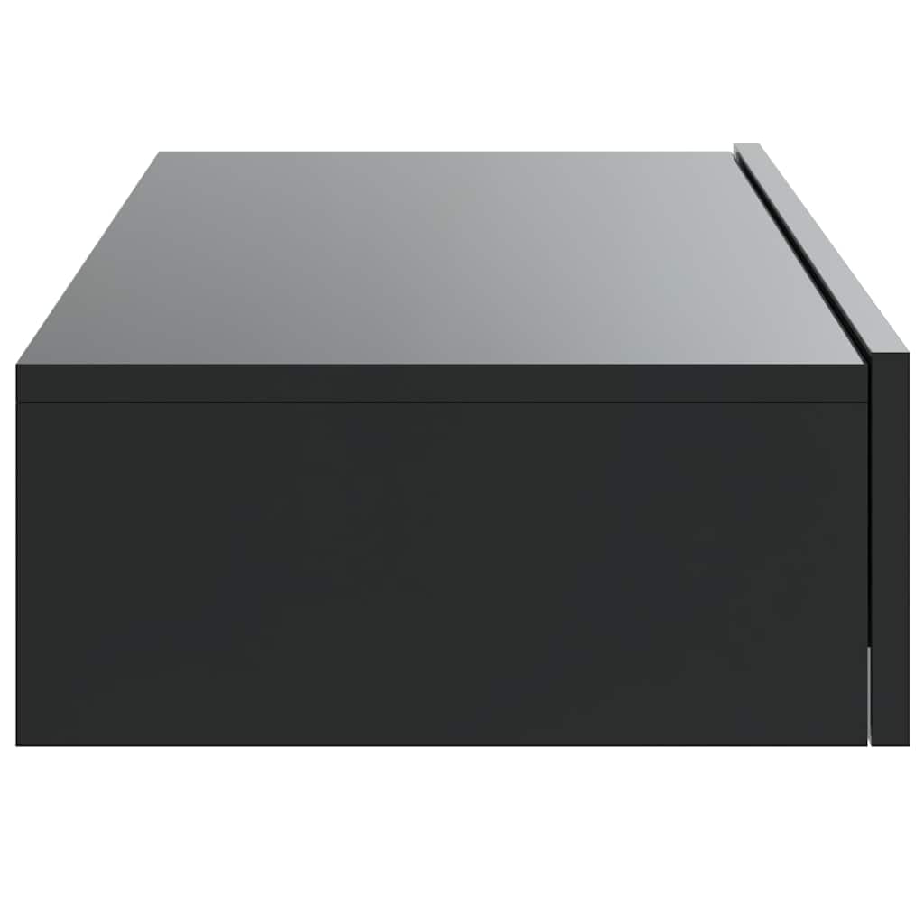TV Cabinet with LED Lights Gloss Black 60x35x15.5 cm