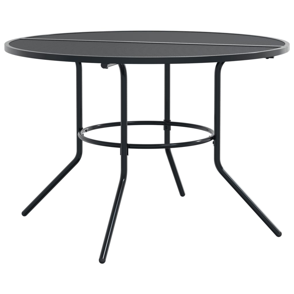 Stackable Garden Chair Set 7 Piece Anthracite Powder-coated Steel