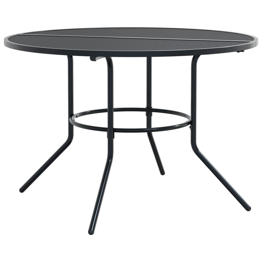 Stackable Garden Chair Set 7 Piece Anthracite Powder-coated Steel