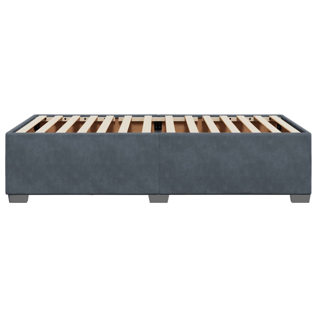 Bed Frame without Mattress Dark Grey?90x190 cm Velvet