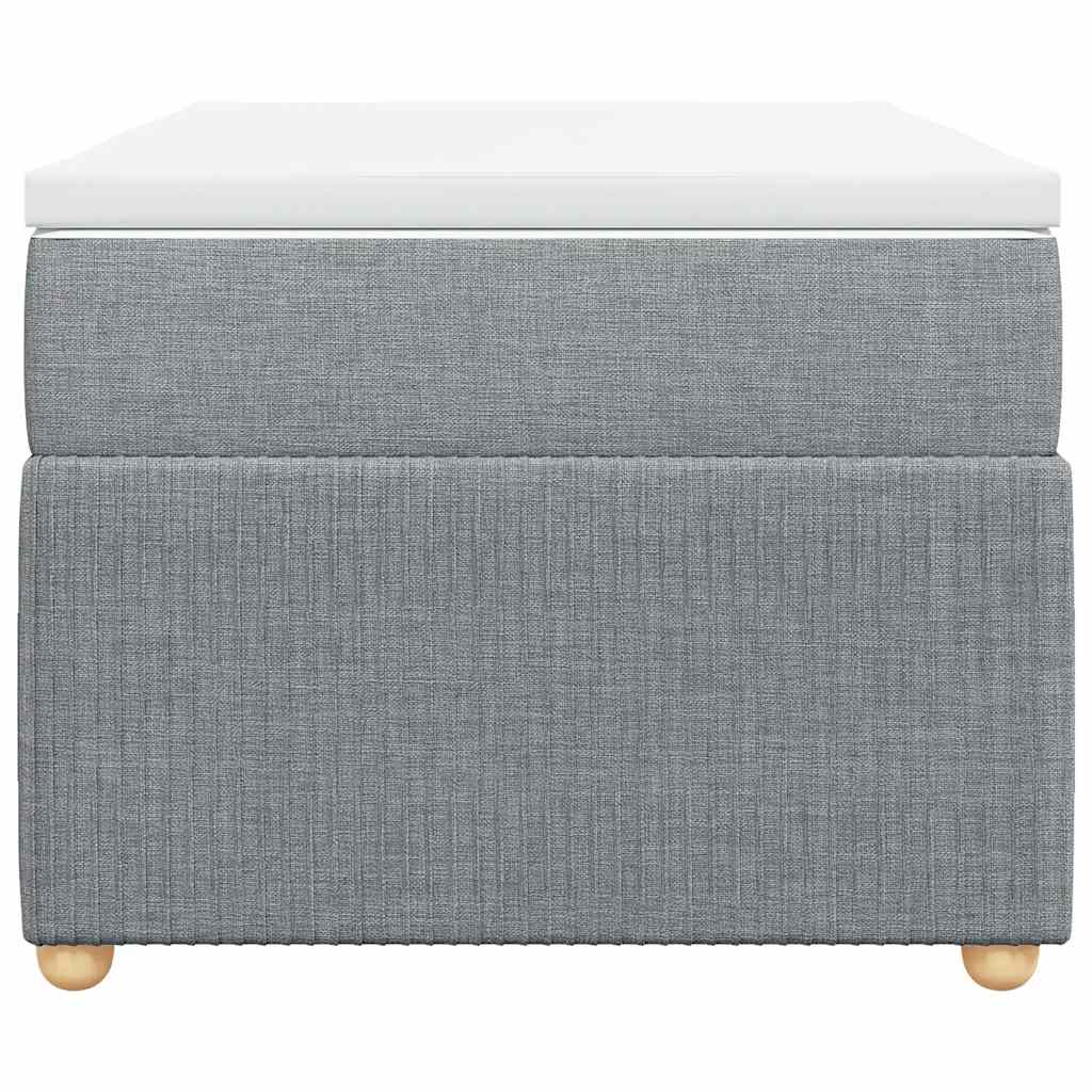 Box Spring Bed with Mattress Dark Grey King Single Fabric