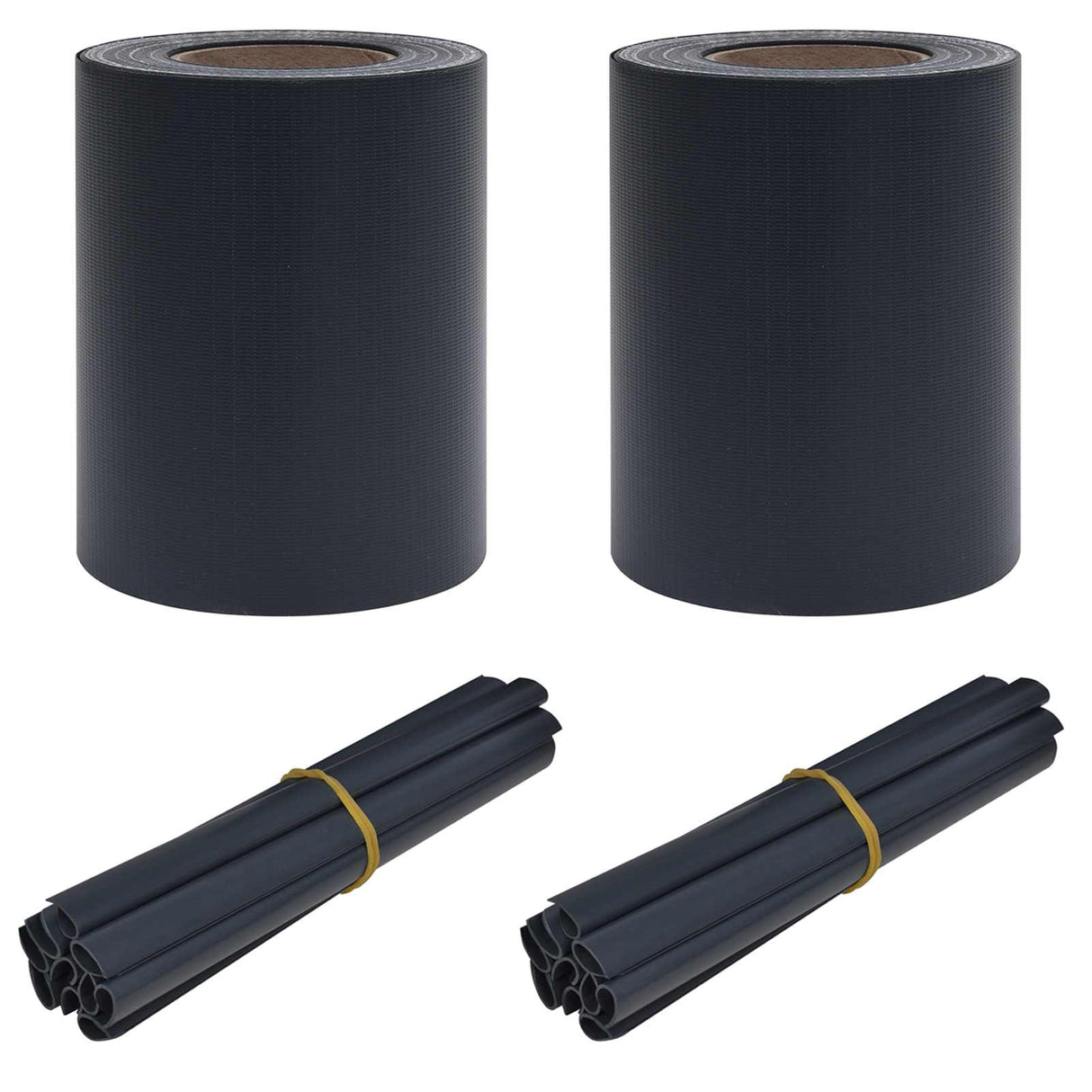 Garden Privacy Screens 2 pcs Dark Grey 35 x 0,19 m PVC