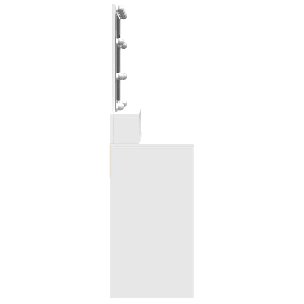 Dressing Table with LED White 80x41x144.5 cm