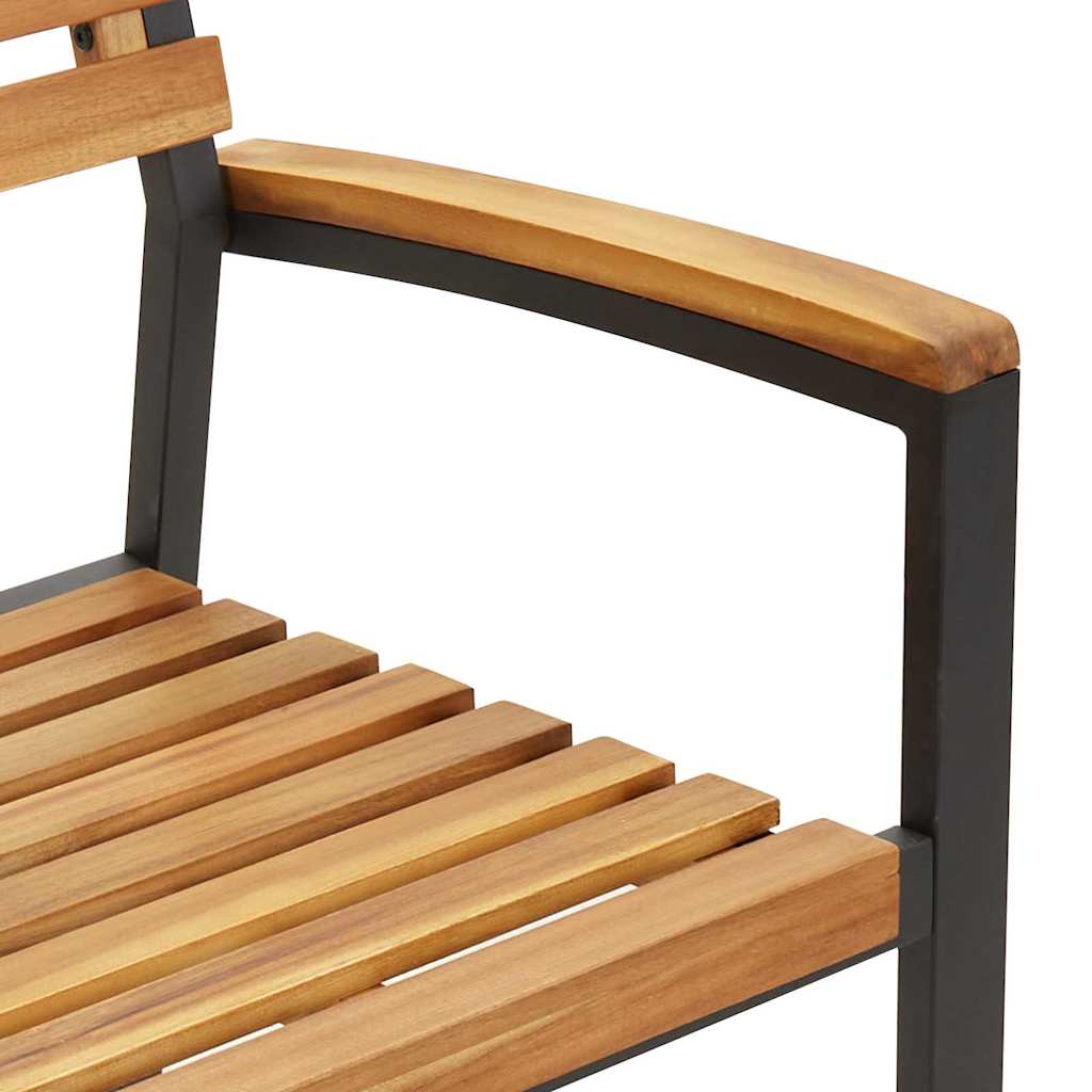 Garden Dining Set 7 pcs Black and brown