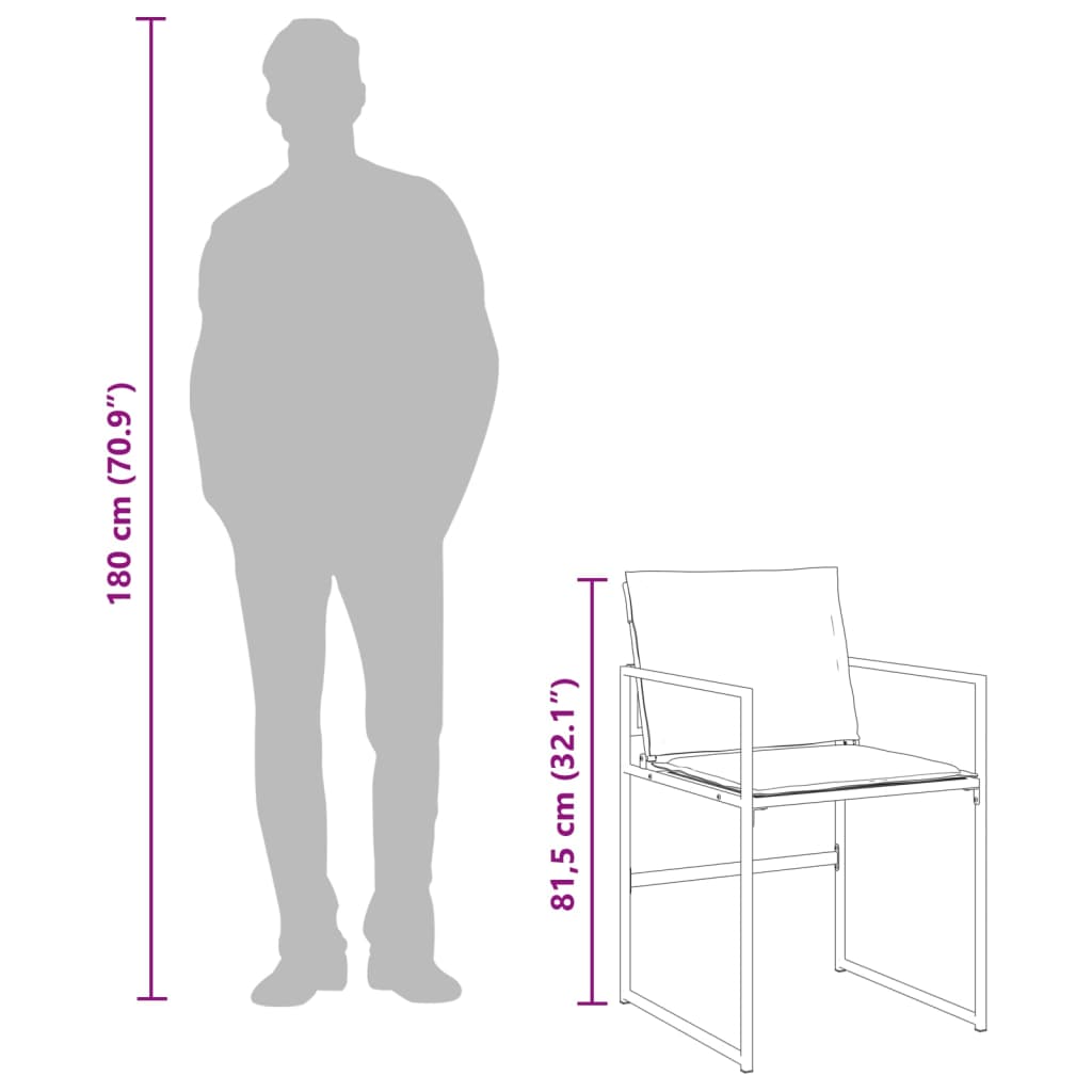 5 Piece Garden Dining Set with Cushions Black Textilene