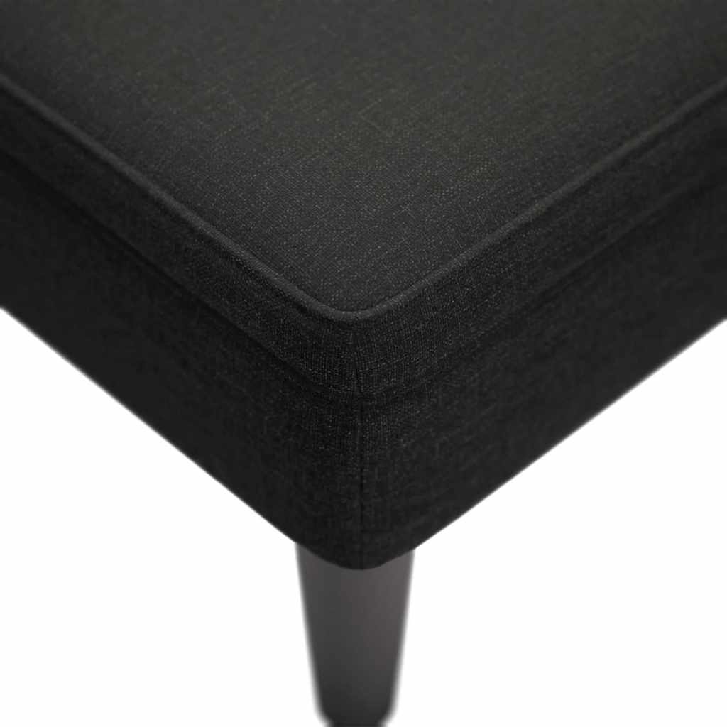 Chaise Lounge with Pillow and Right Armrest Black Fabric