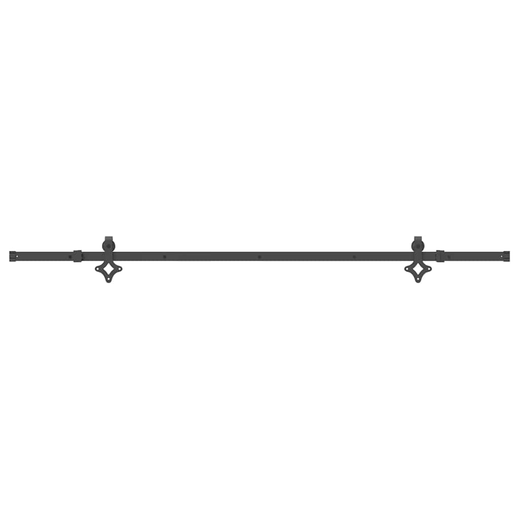 Sliding Door Hardware Kit 213,5 cm Steel Black