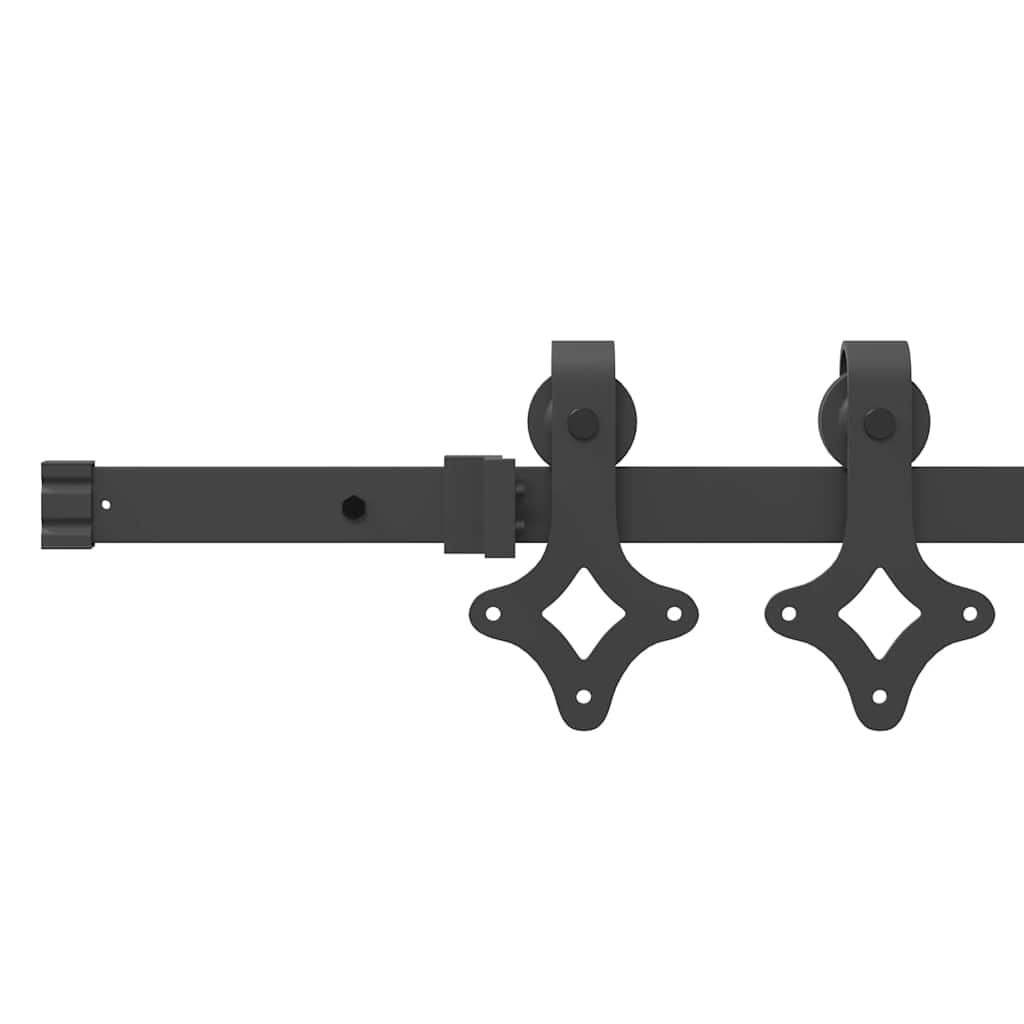 Sliding Door Hardware Kit 213,5 cm Steel Black