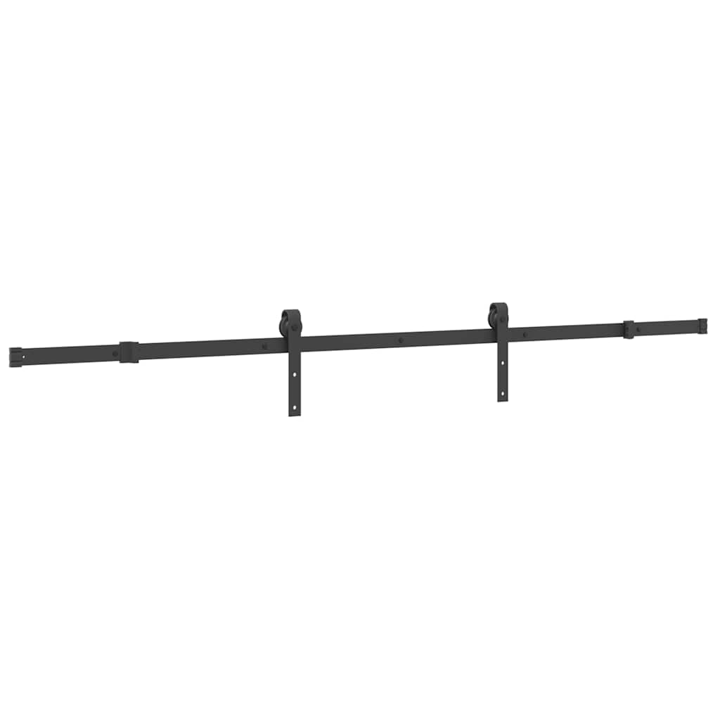 Sliding Door Hardware Kit 213,5 cm Steel Black