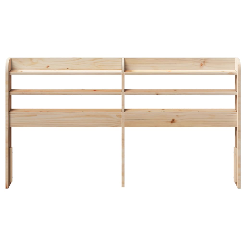 Headboard with Shelves 140 cm Solid Wood Pine