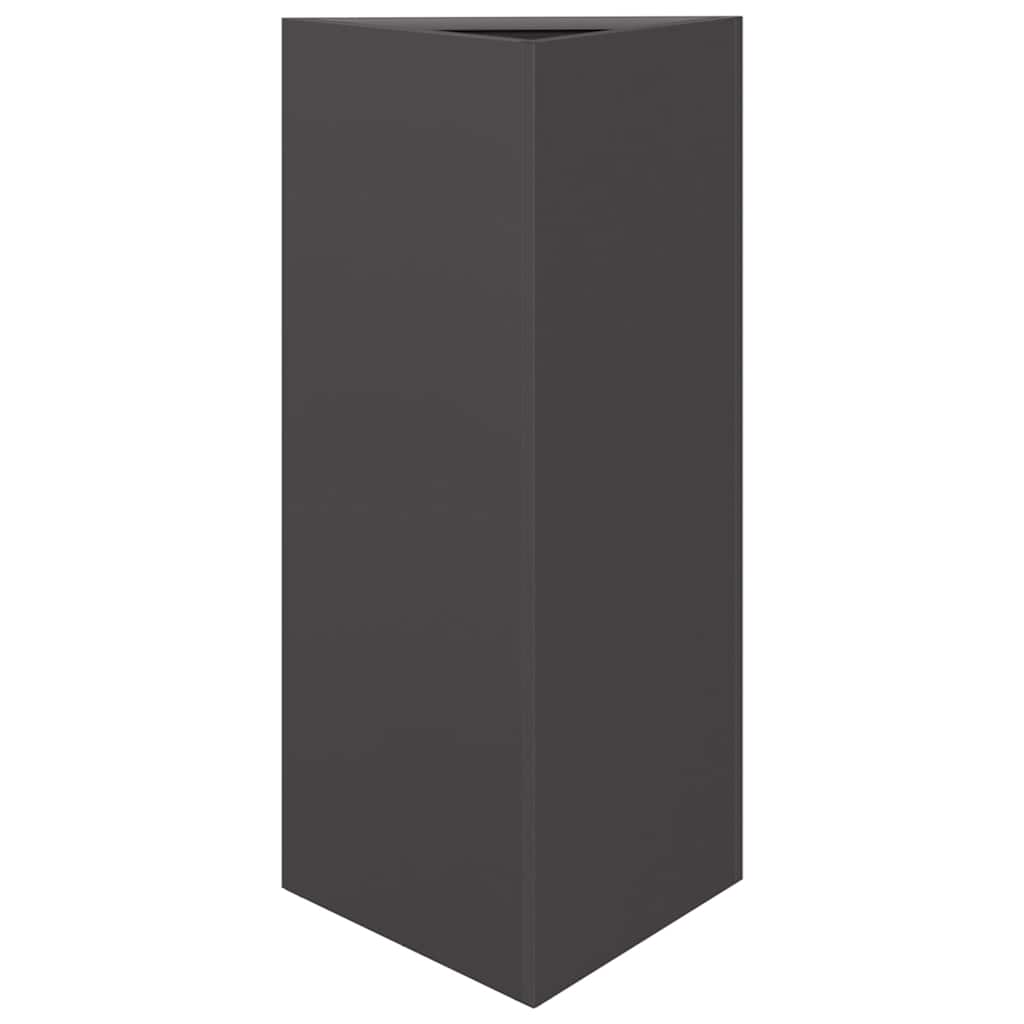 Garden Planter Black Triangular 40x34.5x70 cm Steel