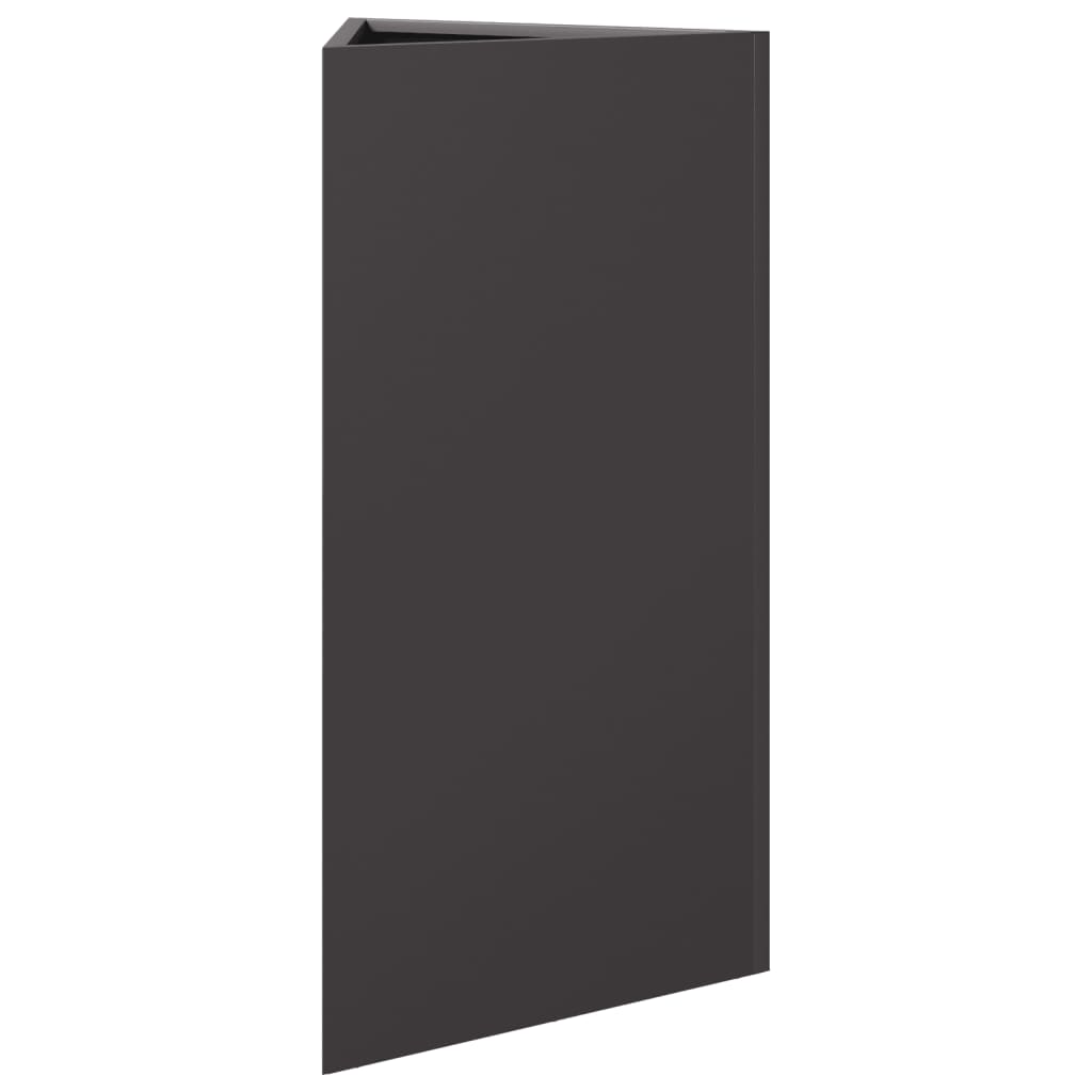 Garden Planter Black Triangular 40x34.5x70 cm Steel