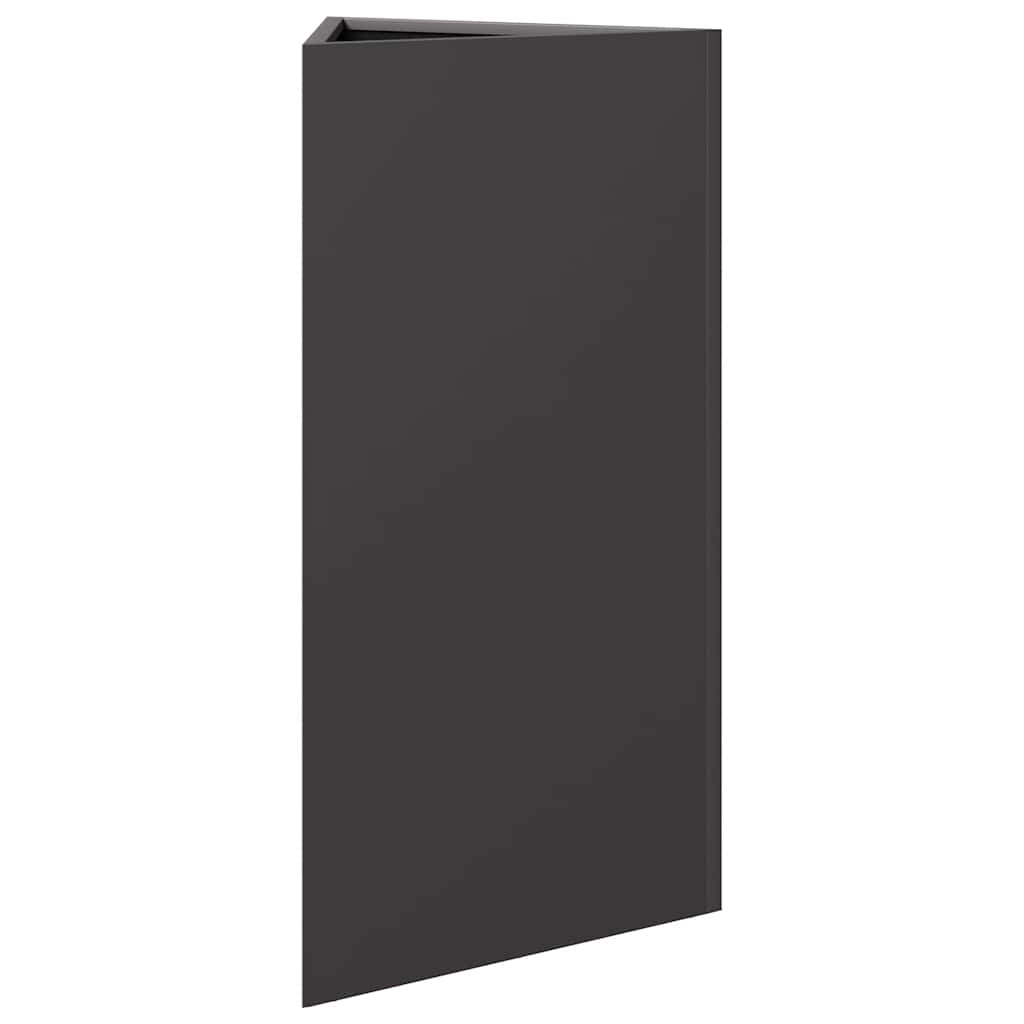 Garden Planter Black Triangular 40x34.5x70 cm Steel