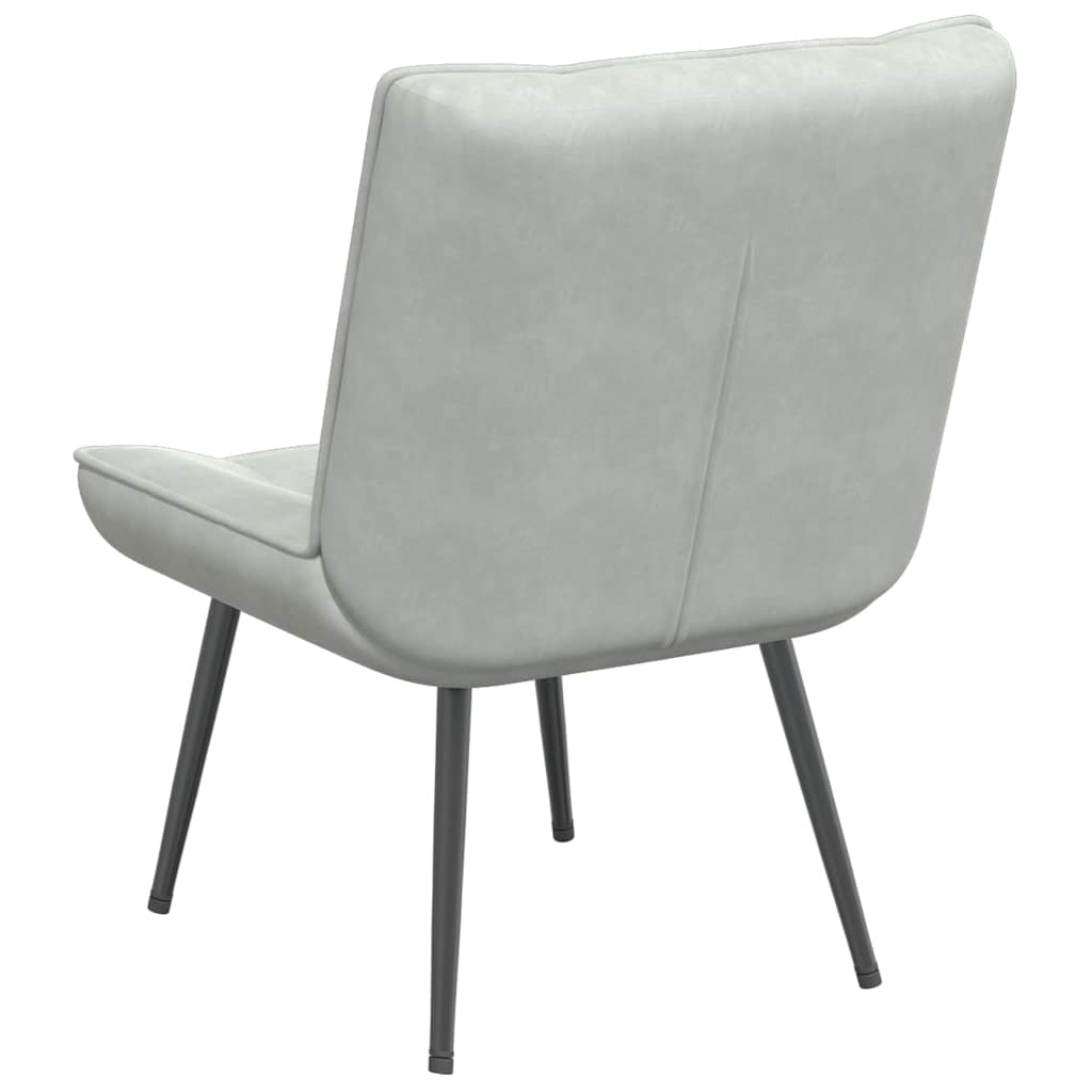 Relaxing Chair Light Grey 64x74x84 cm Velvet