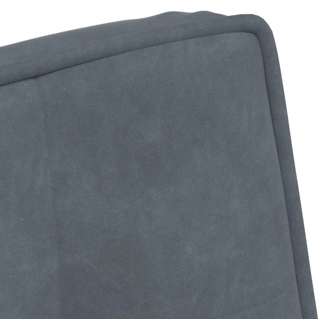 Relaxing Chair with Stool Dark Grey Velvet