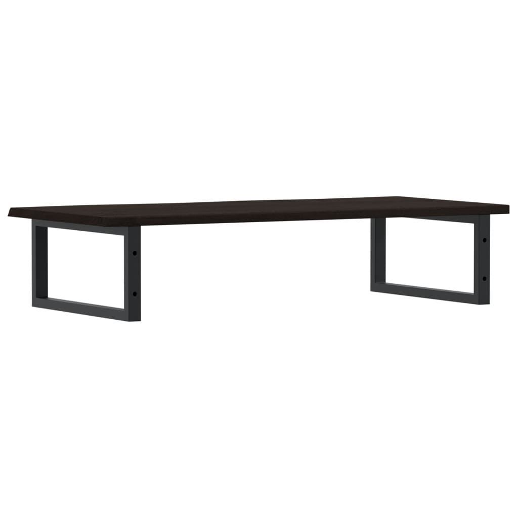 Basin Shelf Wall Mounted Steel and Solid Wood Oak