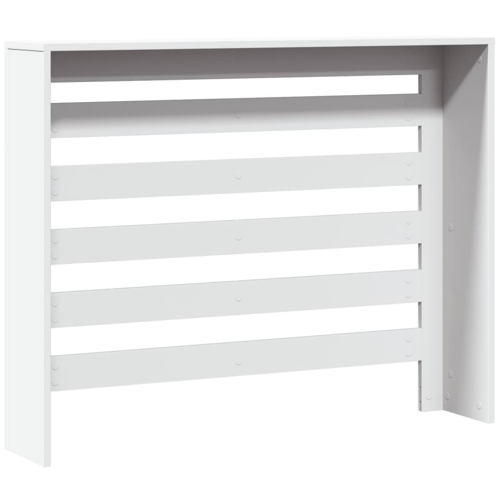 Radiator Cover White 104x20x82 cm Engineered Wood