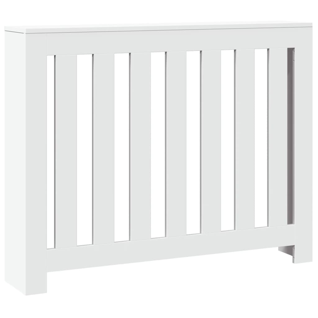 Radiator Cover White 104x20x82 cm Engineered Wood
