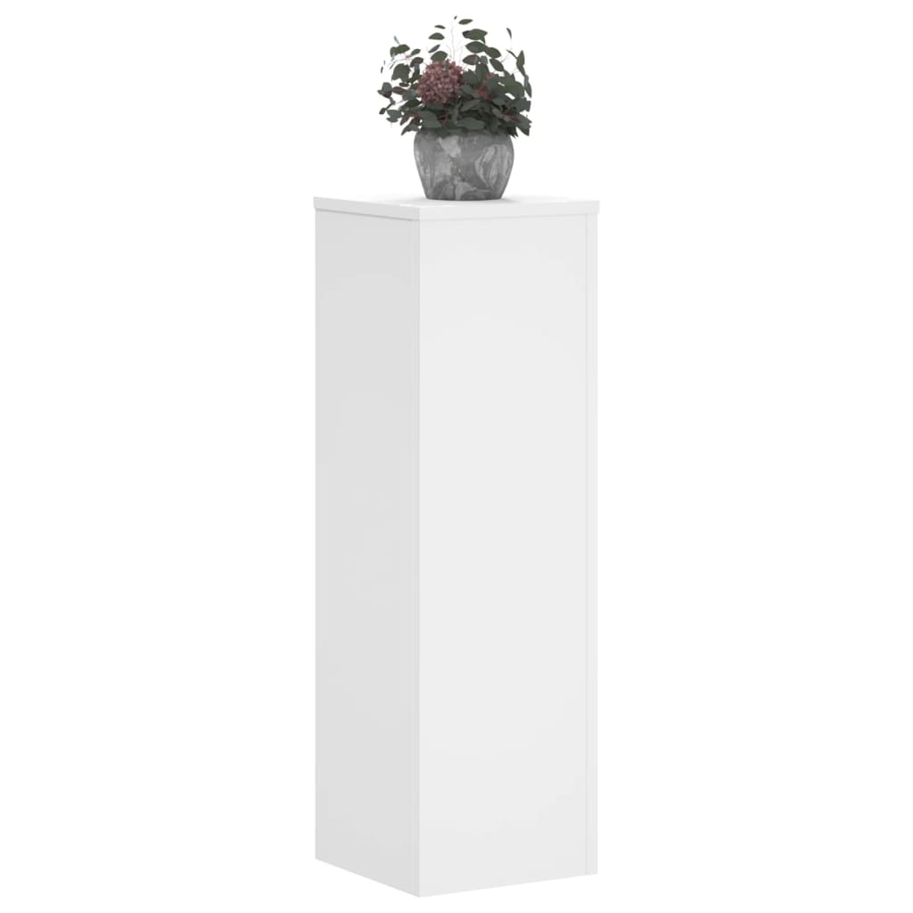 Plant Stands 2 pcs White 25x25x80 cm Engineered Wood