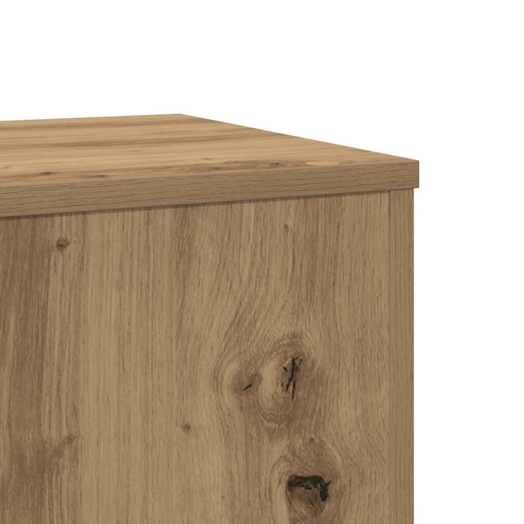 Plant Stand Artisan Oak 33x33x100 cm Engineered Wood