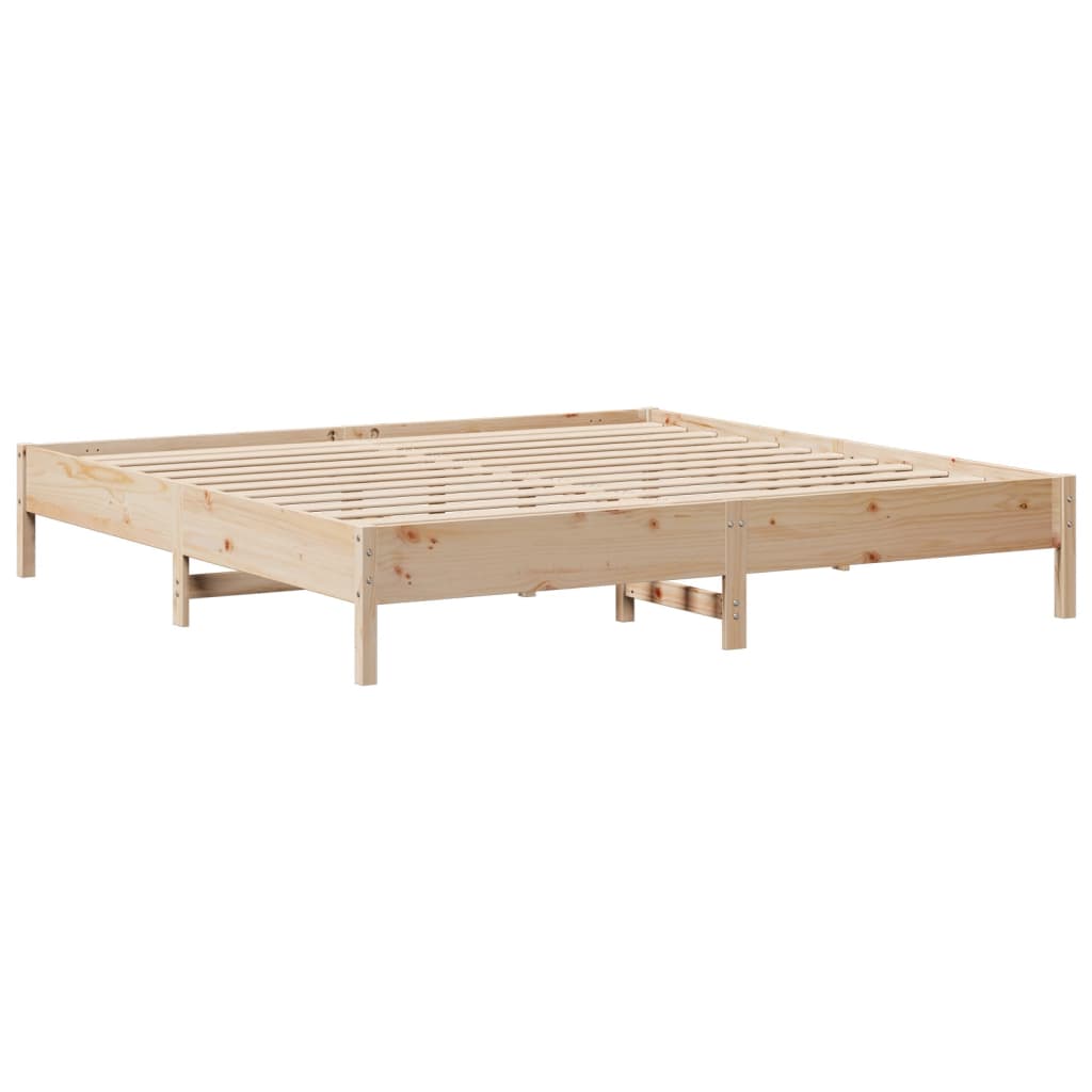Bed Frame without Mattress 180x200 cm Solid Wood Pine