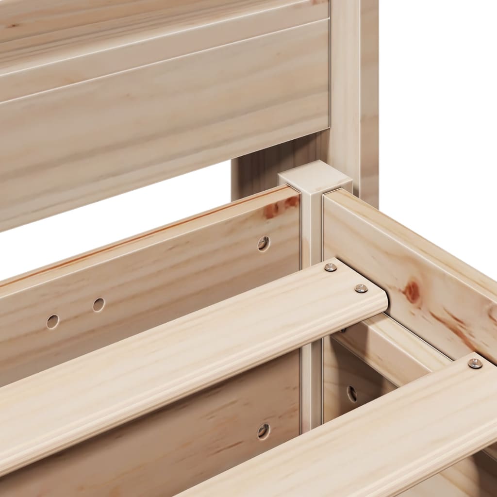 Bed Frame without Mattress 180x200 cm Solid Wood Pine