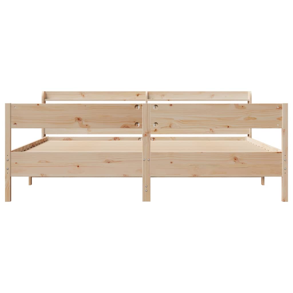 Bed Frame without Mattress 180x200 cm Solid Wood Pine