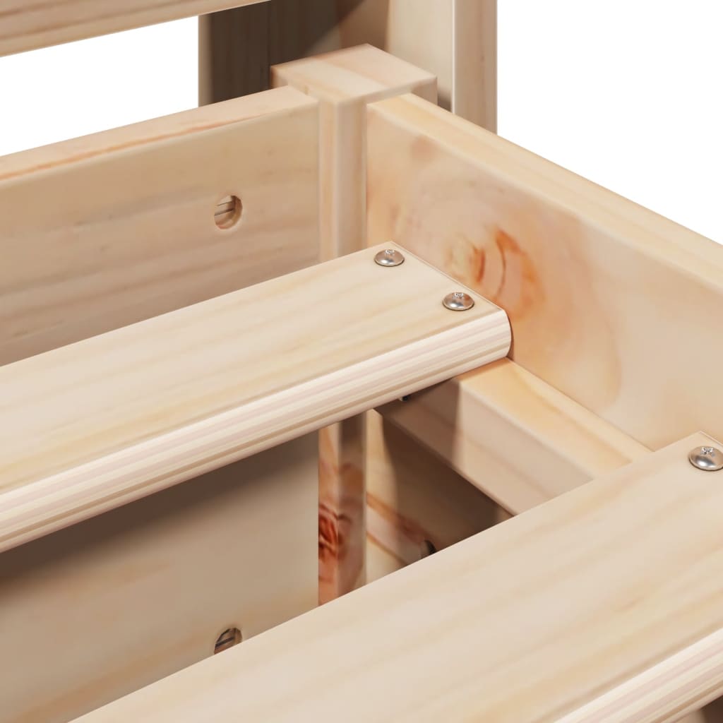 Bed Frame without Mattress 180x200 cm Solid Wood Pine