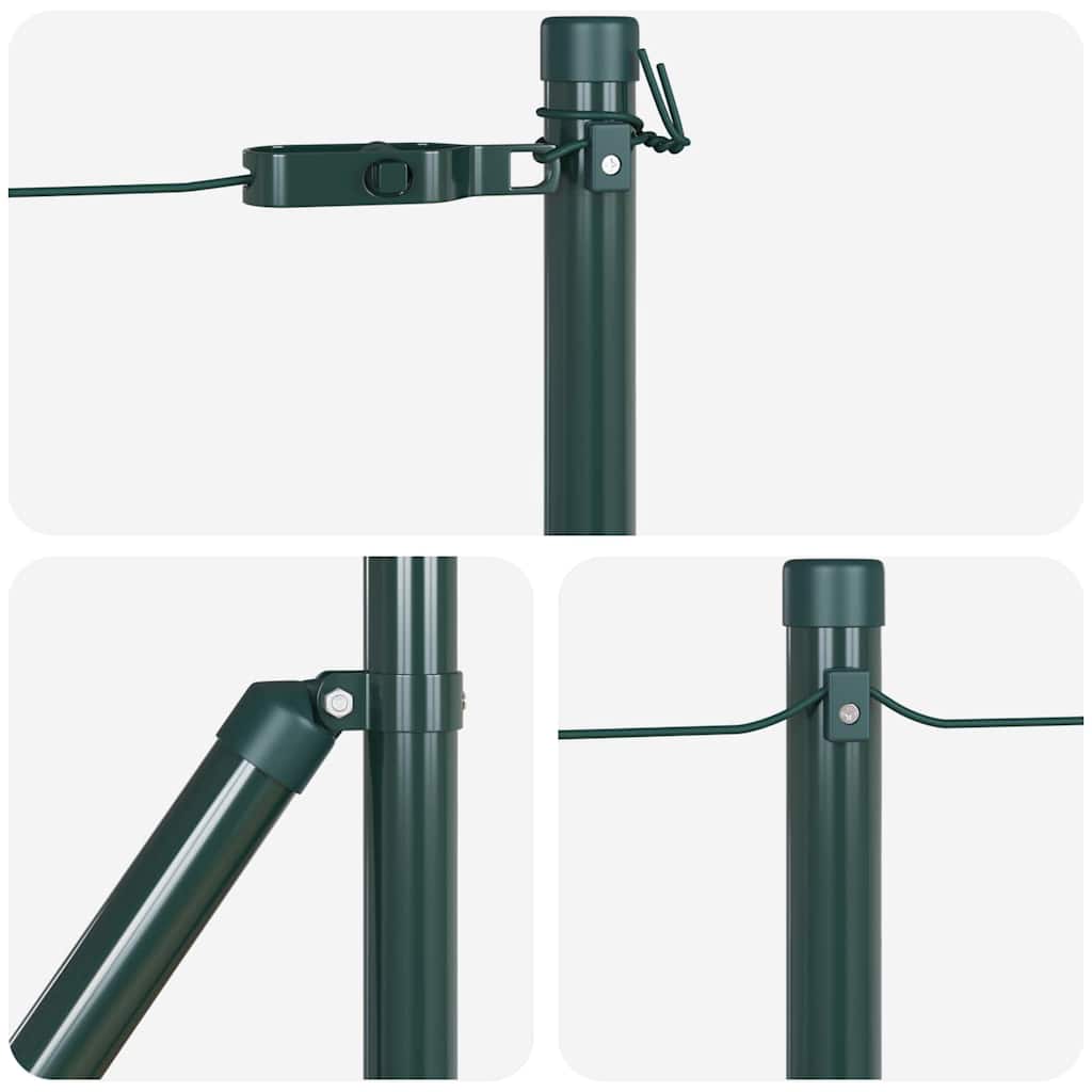 Fence Post 26 pcs Green 3,2 x 3,2 x 120 cm