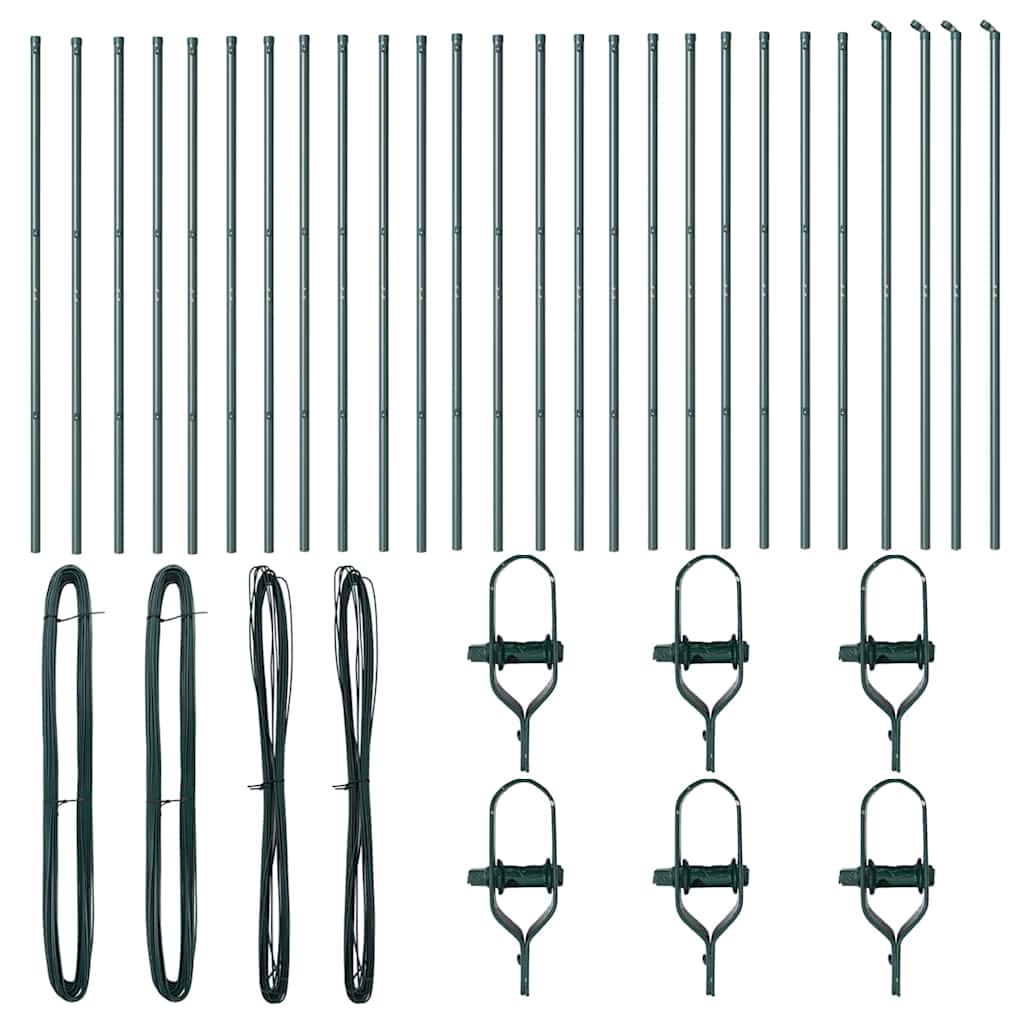 Fence Post 26 pcs Green 3,2 x 3,2 x 150 cm