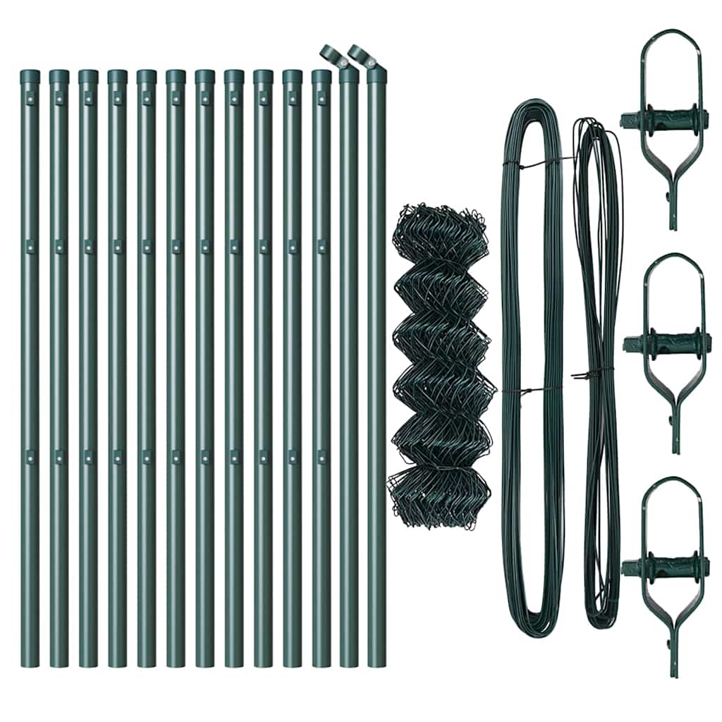 Chainlink Fence Ground Fix 0,8 x 25 m PVC-Coated Steel Green