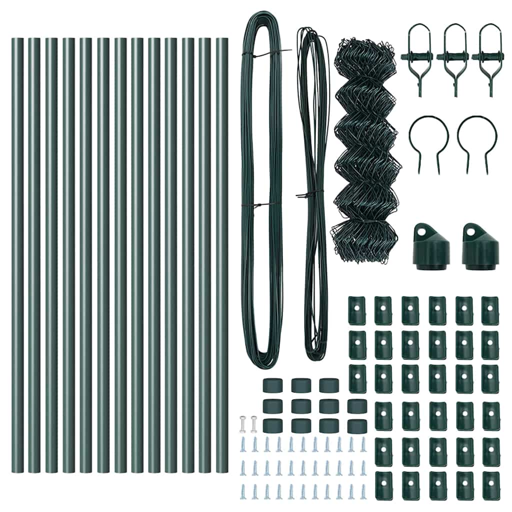 Chainlink Fence Ground Fix 0,8 x 25 m PVC-Coated Steel Green