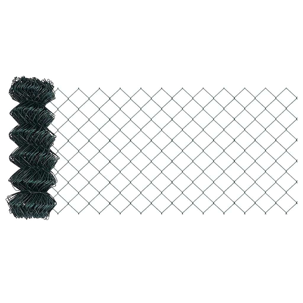 Chainlink Fence Ground Fix 0,8 x 25 m PVC-Coated Steel Green