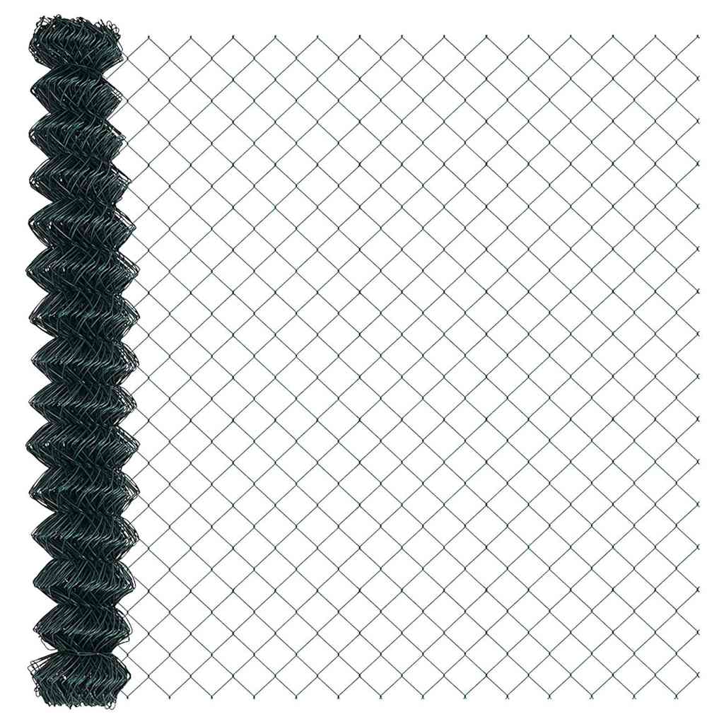 Chainlink Fence Ground Fix 1,5 x 25 m PVC-Coated Steel Green