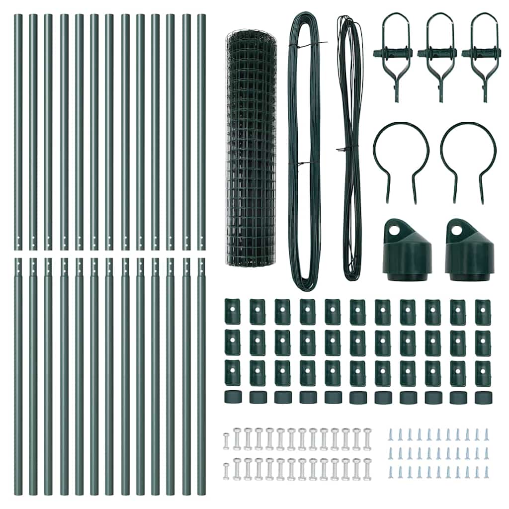 Euro Fence Ground Fix 25 x 1 m PVC-Coated Steel Green Mesh