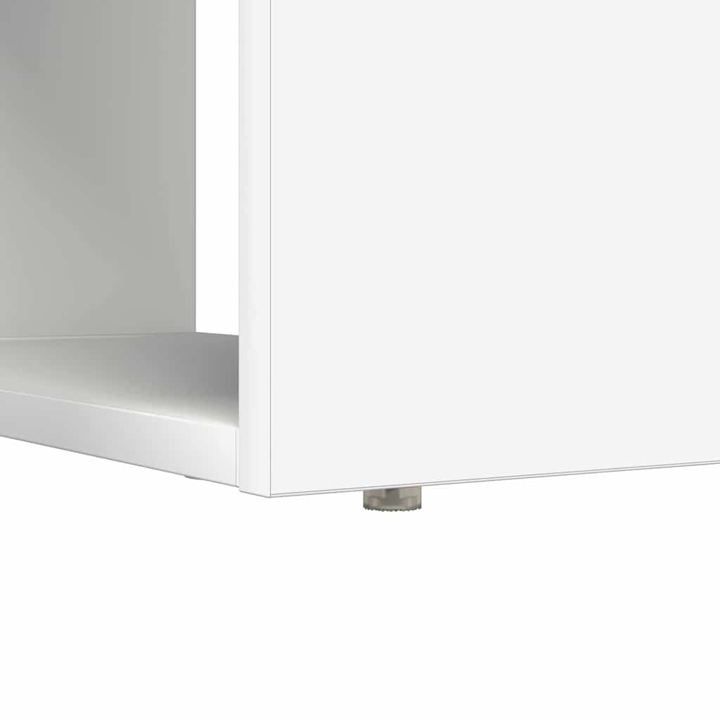 Desk White Engineered Wood 113 x 54 x 120 cm