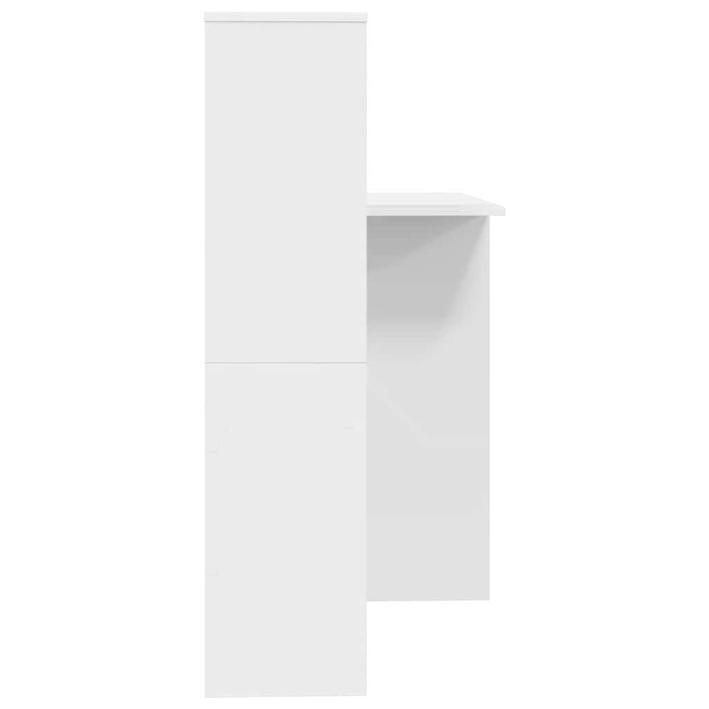 Desk with Shelf White 131,5 x 50 x 106,5 cm Engineered Wood