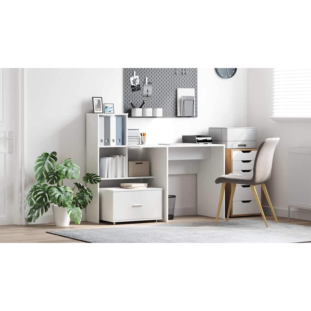 Drawer Cabinet with Wheel White 55 x 45 x 31 cm