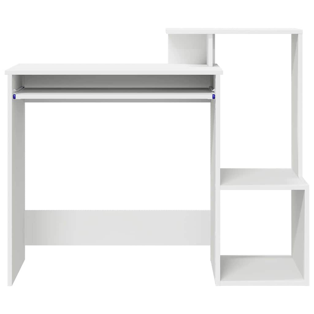 Desk with Shelf White 106 x 40 x 88.5 cm Engineered Wood
