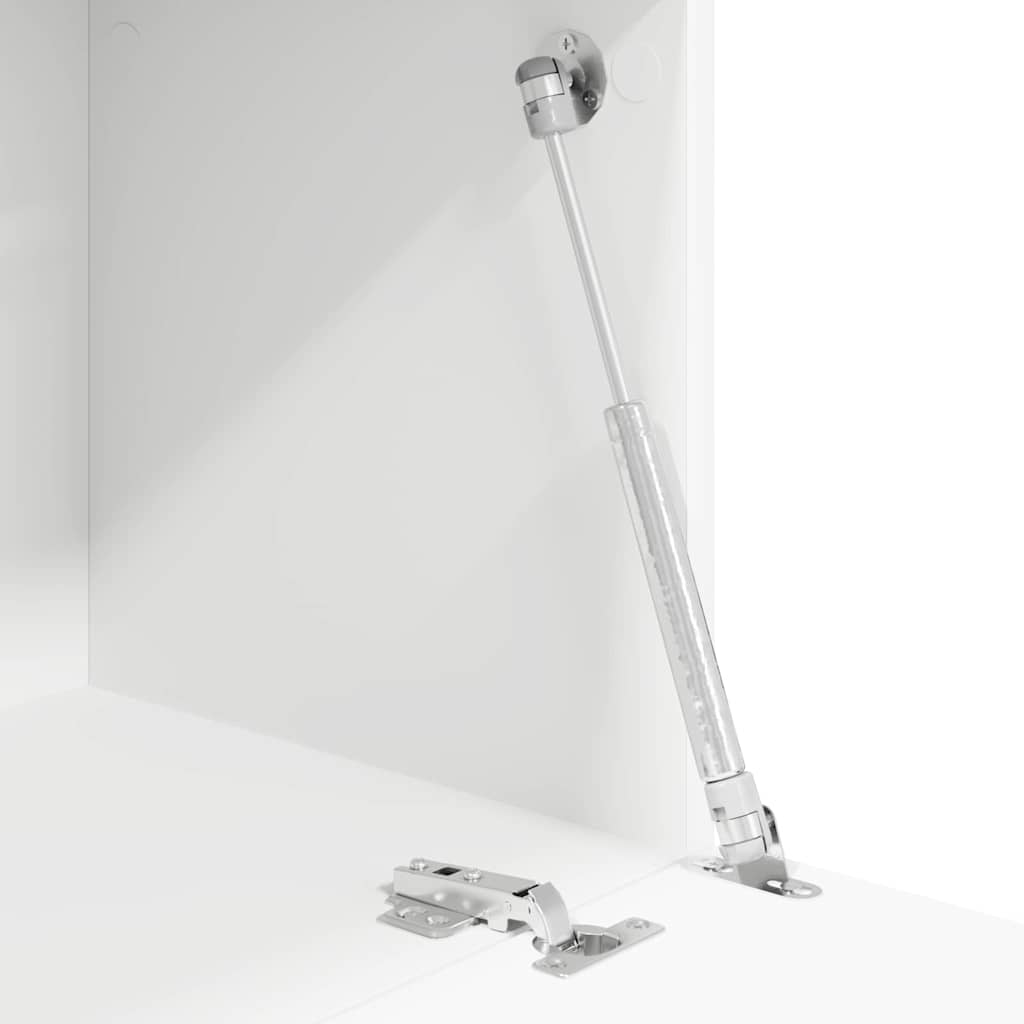 Desk with Shelf White 71.5 x 31.5 x 106.5 cm Engineered Wood