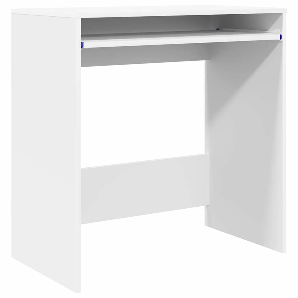 Desk with Shelf White 77.5 x 43 x 79 cm Engineered Wood