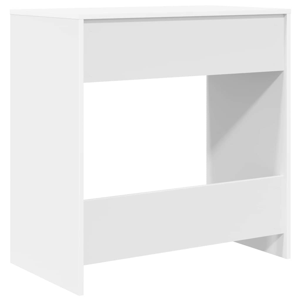Desk with Shelf White 77.5 x 43 x 79 cm Engineered Wood